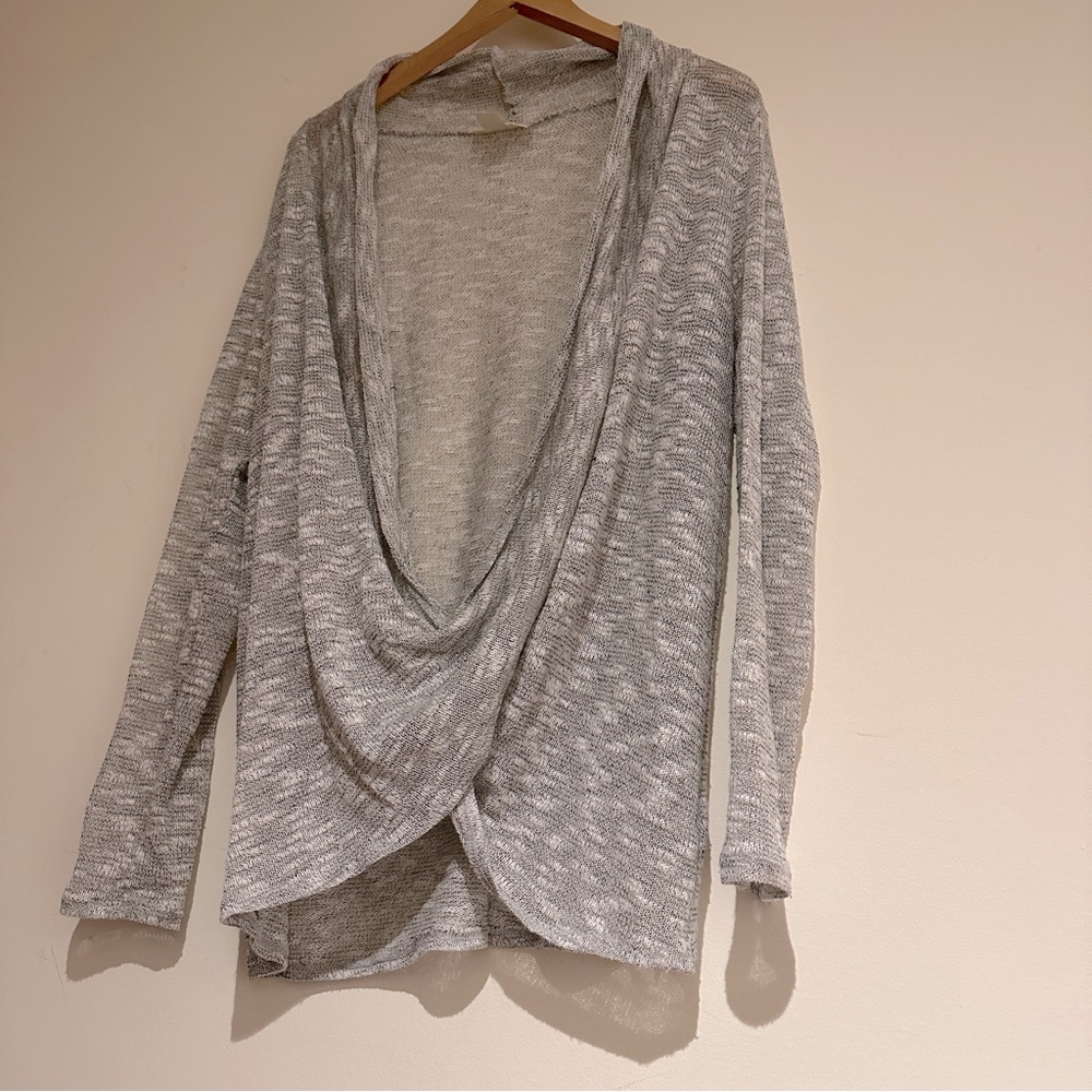 Lightweight light Heather grey Motherhood nursing sweater, medium
